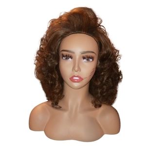 Vintage 🤎 | Brown Half Wig Synthetic Hair | wigs | via Instant Detailz